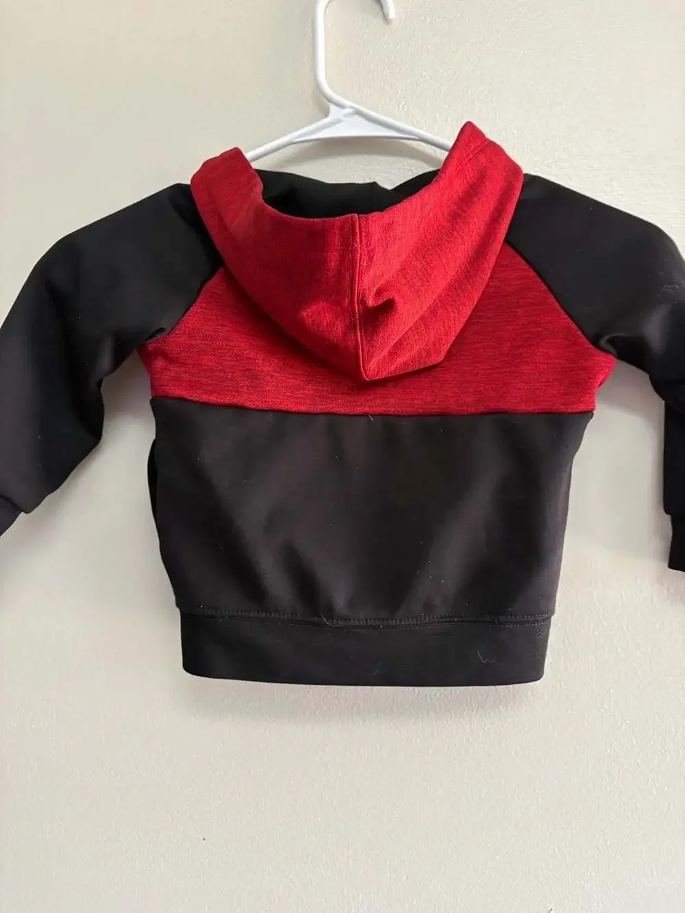 Nike Toddler Boys 24M Therma-FIT Colorblock Full-Zip Hoodie Black/Red